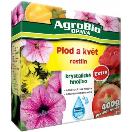 AgroBio Kryštalické hnojivo Extra Plod a kvet 400 g 005200