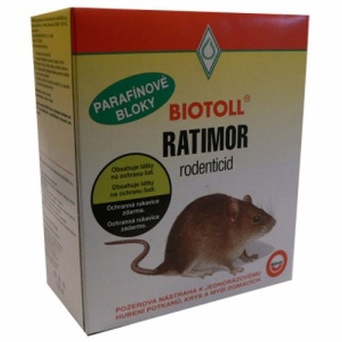 AgroBio RATIMOR parafínové bloky návnada, jed 250g AgroBio RATIMOR parafínové bloky návnada, jed 250g