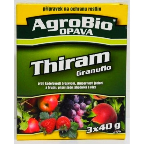 AgroBio THIRAM GRANUFLO 3x40 g Fungicíd k ochrane broskýň, jabloní, jahôd 003229