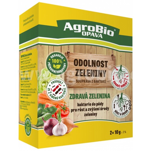 AgroBio ZDRAVÁ zelenina, odolnosť zeleniny, 1x10 g + 1x10 g AgroBio ZDRAVÁ zelenina, odolnosť zeleniny, 1x10 g + 1x10 g