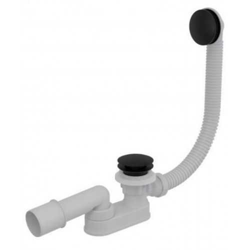 ALCAPLAST Sifón vaňový CLICK / CLACK, čierna-mat A507BLACK-100