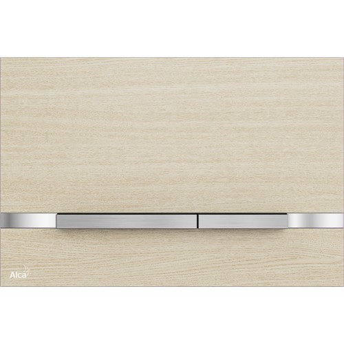 ALCAPLAST Flat Wood Ovládacie tlačidlo pre predstenové systémy, kov-dekor dreva STRIPE-OAK ALCAPLAST Flat Wood Ovládacie tlačidlo pre predstenové systémy, kov-dekor dreva STRIPE-OAK