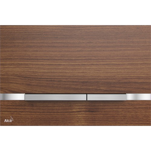 ALCAPLAST Flat Wood Ovládacie tlačidlo pre predstenové systémy,kov-dekor dreva STRIPE-TEAK ALCAPLAST Flat Wood Ovládacie tlačidlo pre predstenové systémy,kov-dekor dreva STRIPE-TEAK