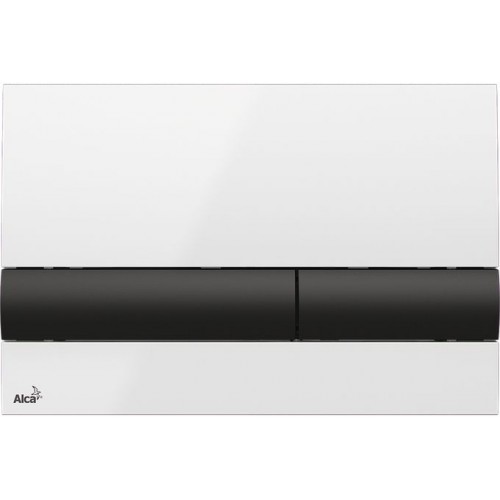 ALCAPLAST Ovládacie tlačidlo biele / čierne k splachovacím nádržkám M1710-8 ALCAPLAST Ovládacie tlačidlo biele / čierne k splachovacím nádržkám M1710-8