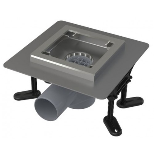 ALCAPLAST Podlahová vpusť nerezová 130 × 130 mm bočná APV130 ALCAPLAST Podlahová vpusť nerezová 130 × 130 mm bočná APV130