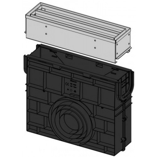 ALCAPLAST Venkovní žlabových vpusť štěrbinová s nástavcem 100 mm, nerez AVZ101R-R323R