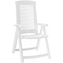 ALLIBERT ARUBA záhradná stolička polohovacia, 61 x 72 x 110 cm, biela 17180080