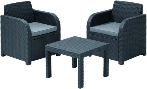 ALLIBERT Balkónový set ATLANTA grafit / sivá 213810 ALLIBERT Balkónový set ATLANTA grafit / sivá 213810