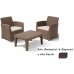 Allibert Balkónový set CORONA brown + taupe