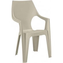 ALLIBERT DANTE záhradná stolička s vysokým operadlom, 57 x 57 x 89 cm, cappuccino 17187057