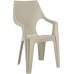 ALLIBERT DANTE Záhradná stolička s vysokým operadlom, 57 x 57 x 89 cm, cappuccino 17187057