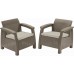 ALLIBERT CORFU DUO SET Kreslo 2 ks, 75 x 70 x 79cm, cappuccino/béžová 17197993