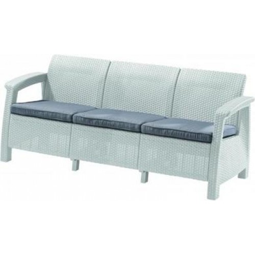 ALLIBERT CORFU LOVE Seat max pohovka, biela/sivá 17197959