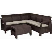 ALLIBERT CORFU RELAX Set záhradný, hnedá/béžová 17202123
