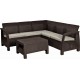 ALLIBERT CORFU RELAX Set záhradný, hnedá/béžová 17202123