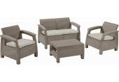 ALLIBERT CORFU Set záhradný, cappuccino/béžová 17197361