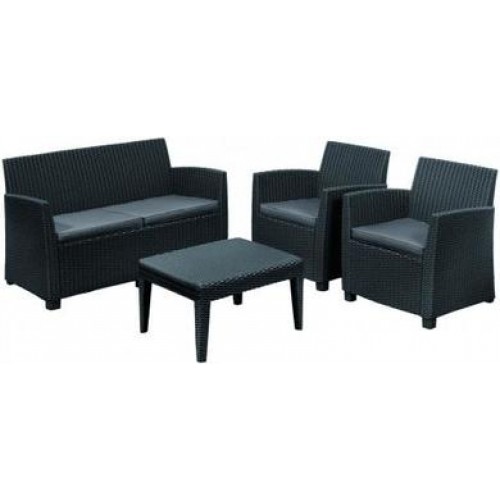 ALLIBERT CORONA Set záhradný, grafit / sivá 17197872