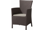 ALLIBERT IOWA Záhradné kreslo, 62 x 60 x 89 cm, hnedá 17197853