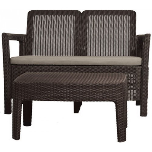 ALLIBERT TARIFA Set záhradný, hnedá/sivo-béžová 17203400 ALLIBERT TARIFA Set záhradný, hnedá/sivo-béžová 17203400