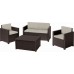 ALLIBERT MONACO Set záhradný s úložným stolom, hnedá/béžová 17200031