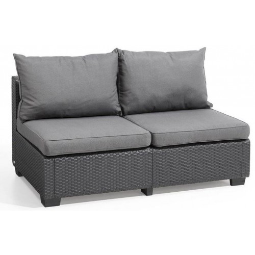 ALLIBERT SAPPORO 2 Pohovka, 130 x 84 x 63,5 cm, grafit/sivá 17206028