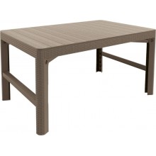ALLIBERT LYON RATTAN Záhradný stôl, 116 x 71x 40/65 cm, cappuccino 17205429