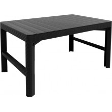 ALLIBERT LYON RATTAN Záhradný stôl, 116 x 71x 40/65 cm, grafit 17205429