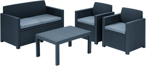 Allibert Záhradný set MERANO antracit + grey 213787