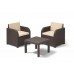 ALLIBERT Balkónový set nábytku MODENA brown + beige, 194579