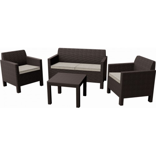 ALLIBERT ORLANDO Set záhradný, hnedá/béžová 17202809