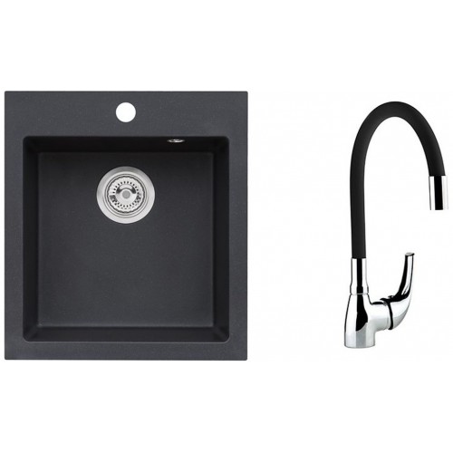 ALVEUS Set CORTINA 20 drez 450x500mm + batéria SUPPLE, čierna