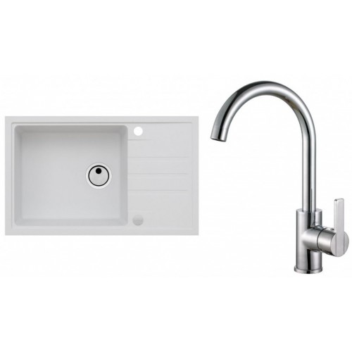 ALVEUS Set INTERMEZZO 130 drez 780x480 mm + batéria TONIA, biela + chróm