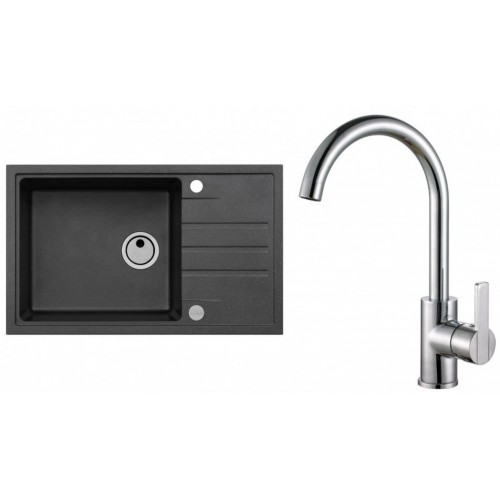 ALVEUS Set INTERMEZZO 130 drez 780x480 mm + batéria TONIA, čierna + chróm