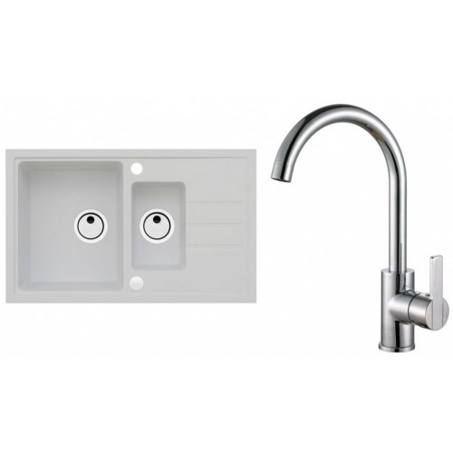 ALVEUS Set INTERMEZZO 70 drez 780x480 mm + batéria TONIA, biela + chróm ALVEUS Set INTERMEZZO 70 drez 780x480 mm + batéria TONIA, biela + chróm