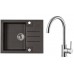 ALVEUS Set ROCK 30 drez 595x475 mm + batéria ELZA, Chocolate 03 + kartáčovaná oceľ