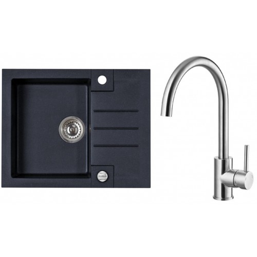 ALVEUS Set ROCK 30 drez 595x475 mm + batéria ELZA, Twilight 05 + kartáčovaná oceľ