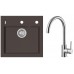 ALVEUS Set FORMIC 20 drez 520x510 mm + batéria ELZA, Chocolate 03 + kartáčovaná oceľ