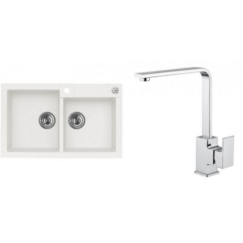 ALVEUS Set ROCK 90 drez 780x480 mm + batéria RENO, biela