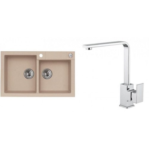 ALVEUS Set ROCK 90 drez 780x480 mm + batéria RENO, béžová ALVEUS Set ROCK 90 drez 780x480 mm + batéria RENO, béžová