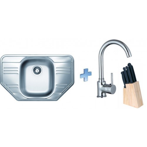 ALVEUS set drez Allux 30 satin + batéria Tessa chróm + sada nožov