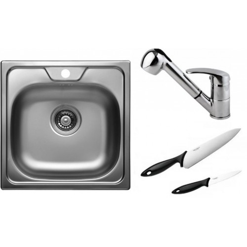 ALVEUS Set drez ALLUX 70 nerez + batérie Oaza II chróm + 2 nože zadarmo