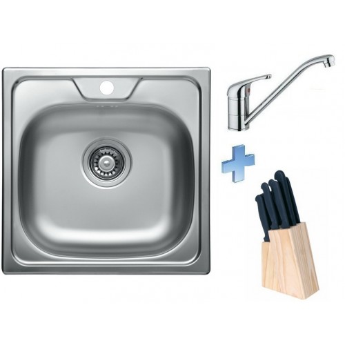 ALVEUS set drez ALLUX 70 satin + batéria Milena chróm + sada nožov