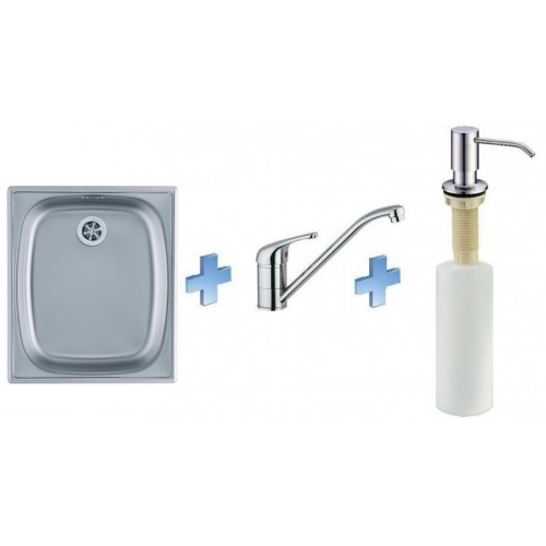 ALVEUS set drez Basic 10 satin + batérie Milena II + zásobník chróm