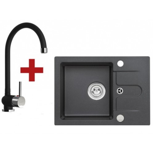 ALVEUS set drez granitový Cortina 10 čierny + batérie AM80 čierna