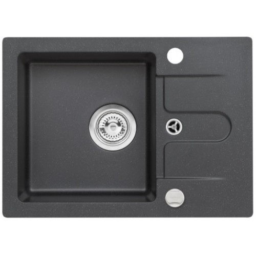 ALVEUS CORTINA 10 kuchynský drez granitový, 580 x 420 mm, POP-UP, čierna
