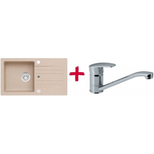 ALVEUS set drez granitový Cortina 140 béžová + batérie Milena SAT