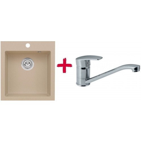 ALVEUS set drez granitový Cortina 20 béžový + batérie Milena SAT ALVEUS set drez granitový Cortina 20 béžový + batérie Milena SAT