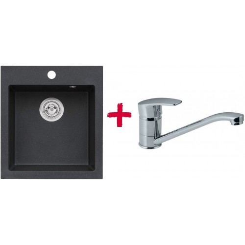 ALVEUS set drez granitový Cortina 20 čierny + batérie Milena SAT ALVEUS set drez granitový Cortina 20 čierny + batérie Milena SAT