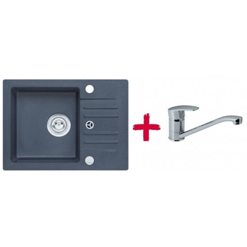 ALVEUS set drez granitový Cortina 40 čierny + batérie Milena SAT