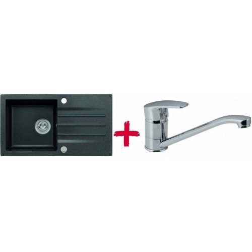 ALVEUS set drez granitový Cortina 70 čierny + batérie Milena SAT